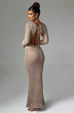 Maxi šaty Moana - béžové