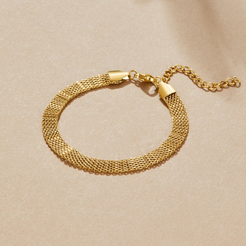Molly Gold Mesh Chain Bracelet