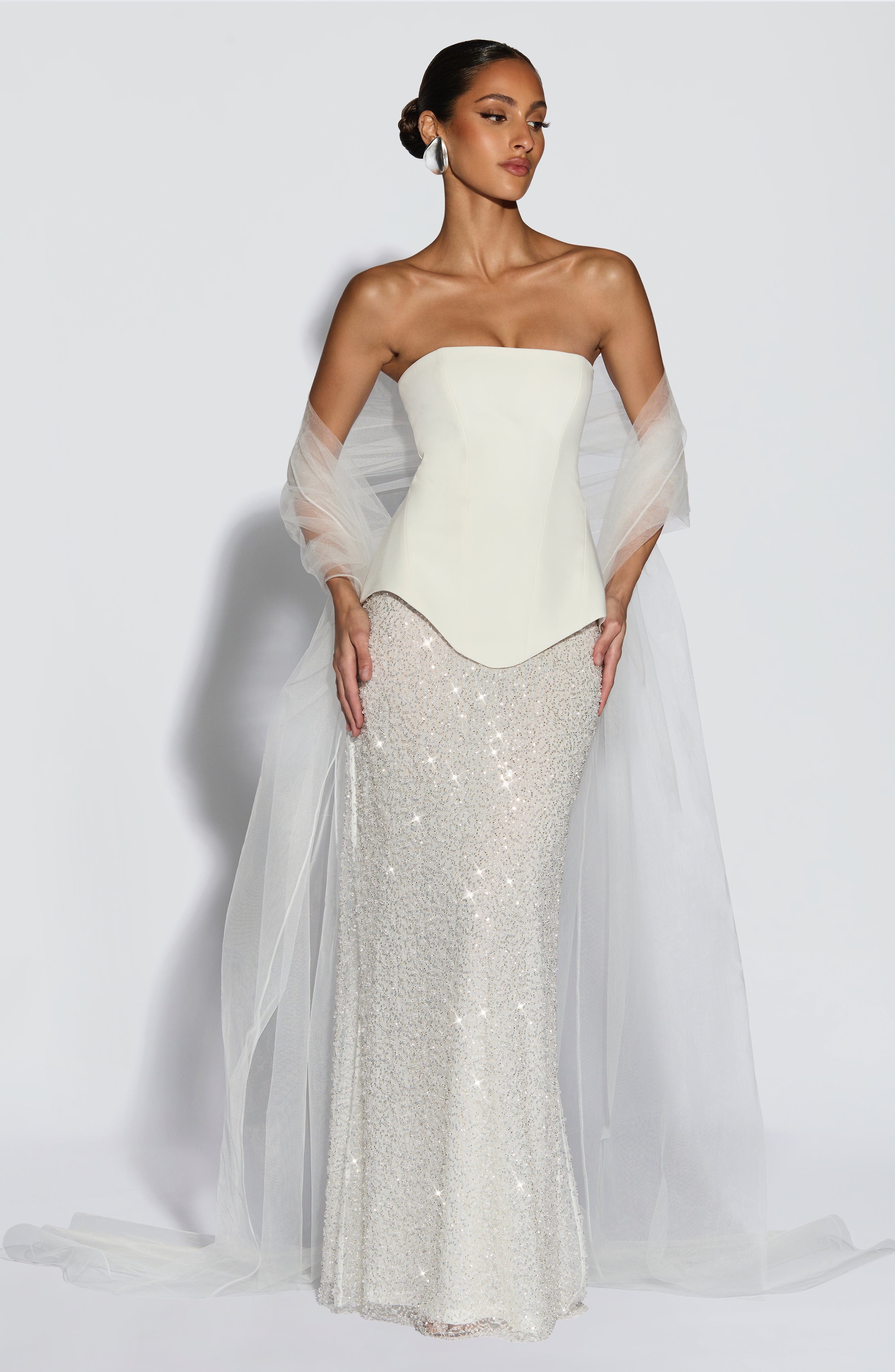 Myrtle šál - slonovinová