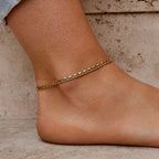 Nora Layered Box Chain Anklet