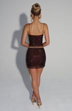 Nora Top - švestkově hnědý