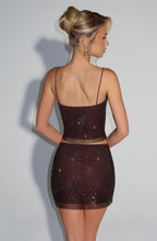 Nora Top - švestkově hnědý