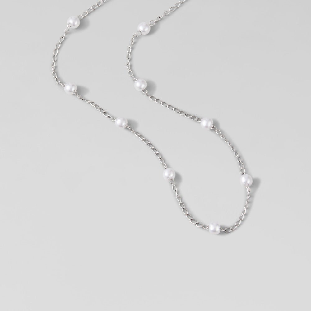 Nura Pearl Silver Necklace