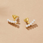 Pearl & Heart Romance Earrings