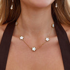 Pearl Shell Clover Necklace