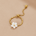 Pearl White Blossom Flower Ring