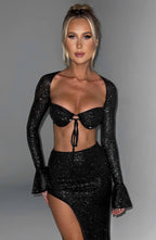 Top Priscilla - Černý třpyt