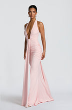 Maxi šaty Rosetta - světle růžové