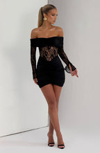 Mini šaty Sauline - černé