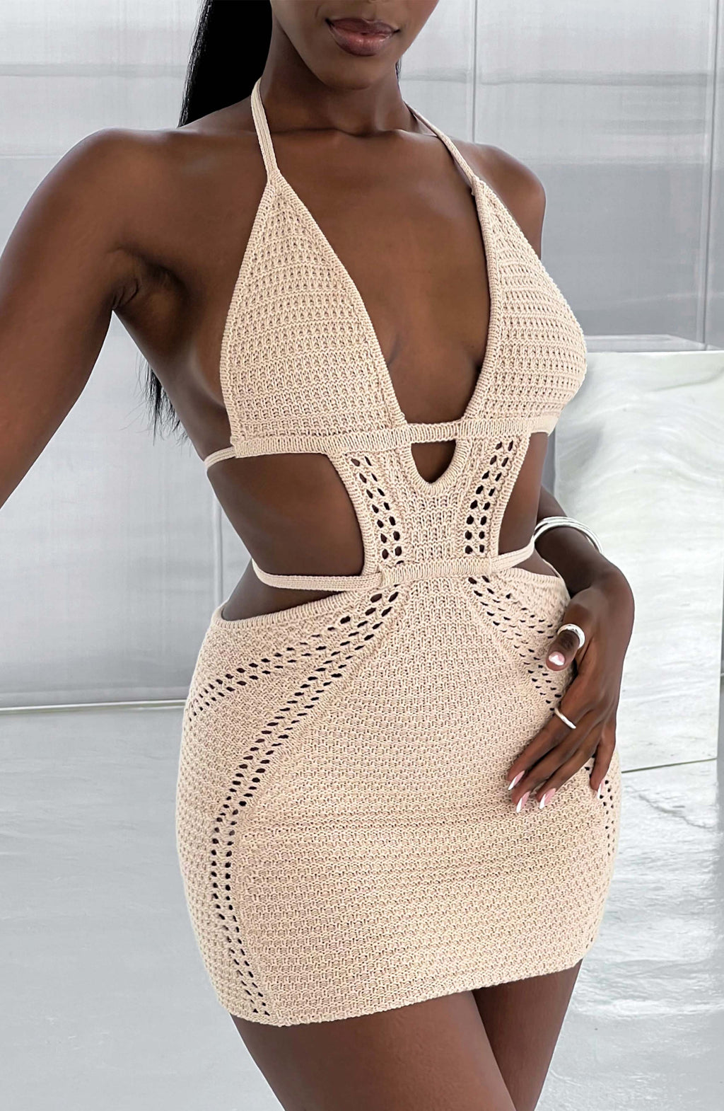 Minišaty Selena - krémové