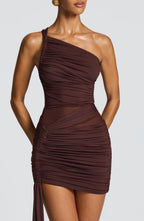 Minišaty Shazia - švestkově hnědé