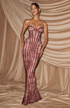 Maxi šaty Sian - vínové