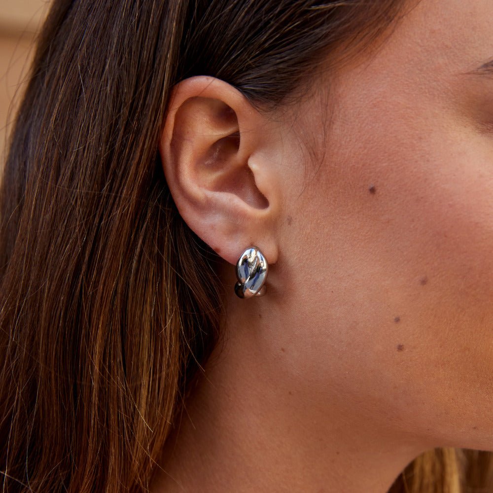 Silver Dakota Twisted Earrings