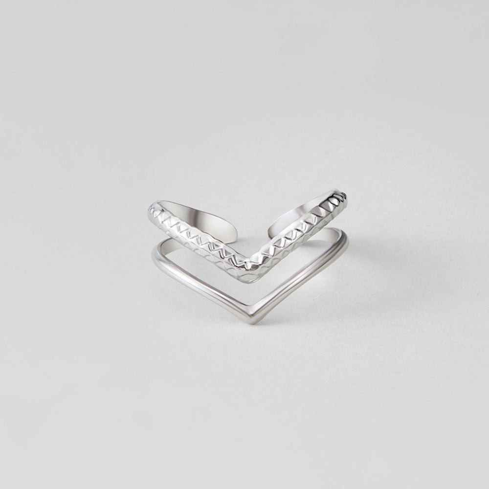 Silver Harper Layered Wrap Ring