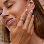 Silver Marissa White Crystal Layered Ring