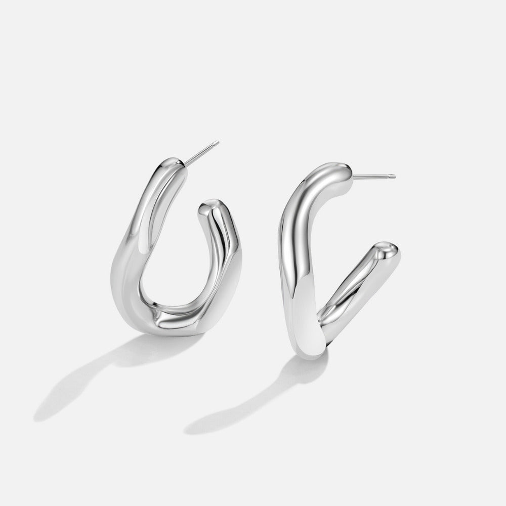 Silver Nevada Hoop Earrings