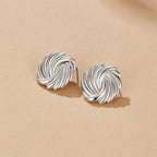 Silver Spiral Earrings