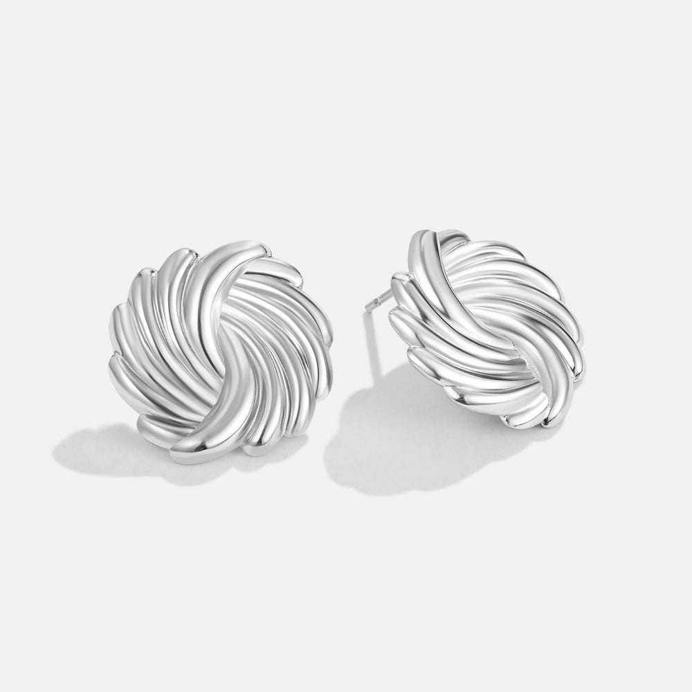 Silver Spiral Earrings