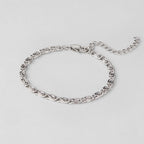 Silver Swirl Link Chain Bracelet