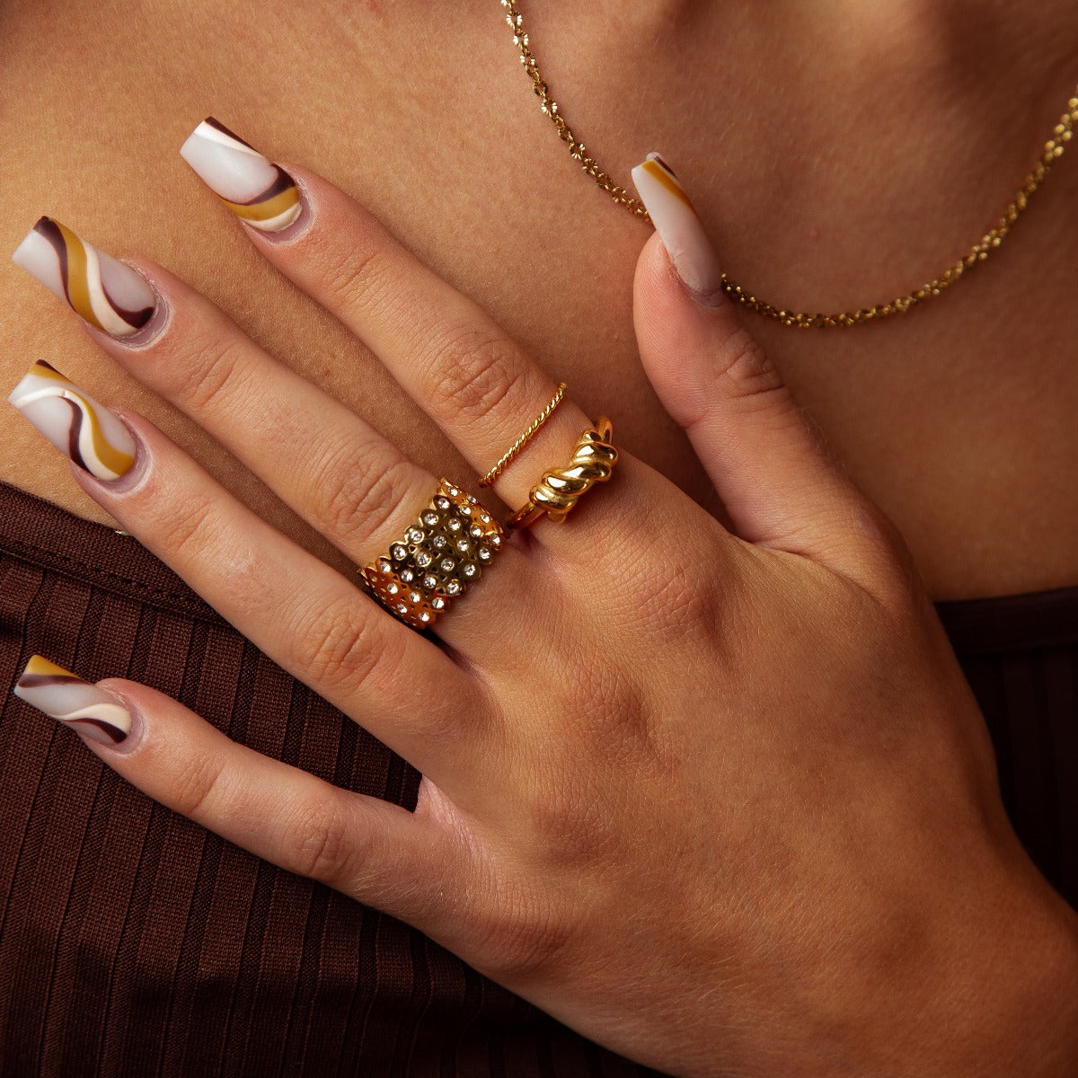 Twisted Rope Ring - Gold