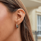 Valentina Silver Hoop Earrings