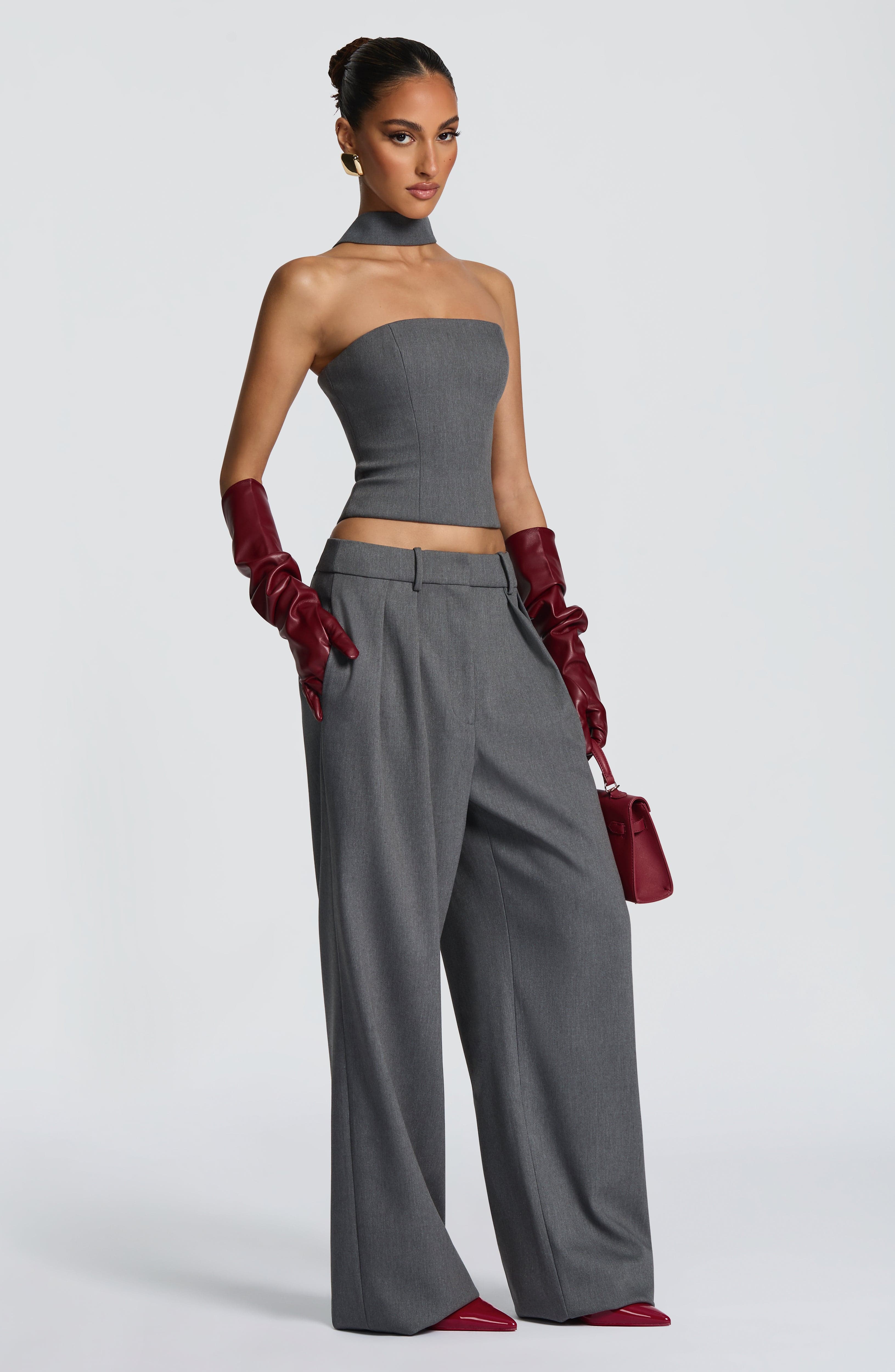 Šála Vinnie - šedý melír