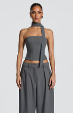 Šála Vinnie - šedý melír