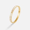 White Sahara Gold Bangle