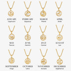 White Shell Zodiac Coin Necklace