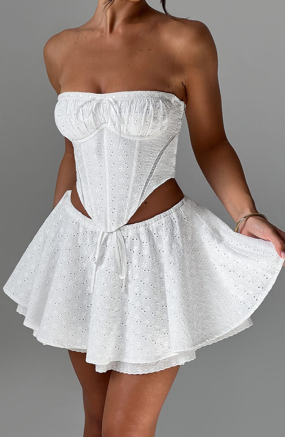 Korzet Wilma - slonovinová barva